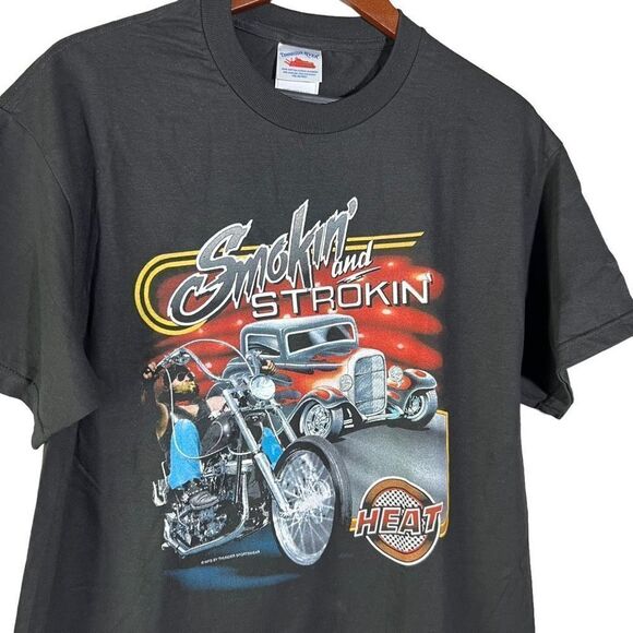 Vintage 90s/Y2K Hotrod Car Motorcycle T-shirt Mens L - Picture 2 of 5